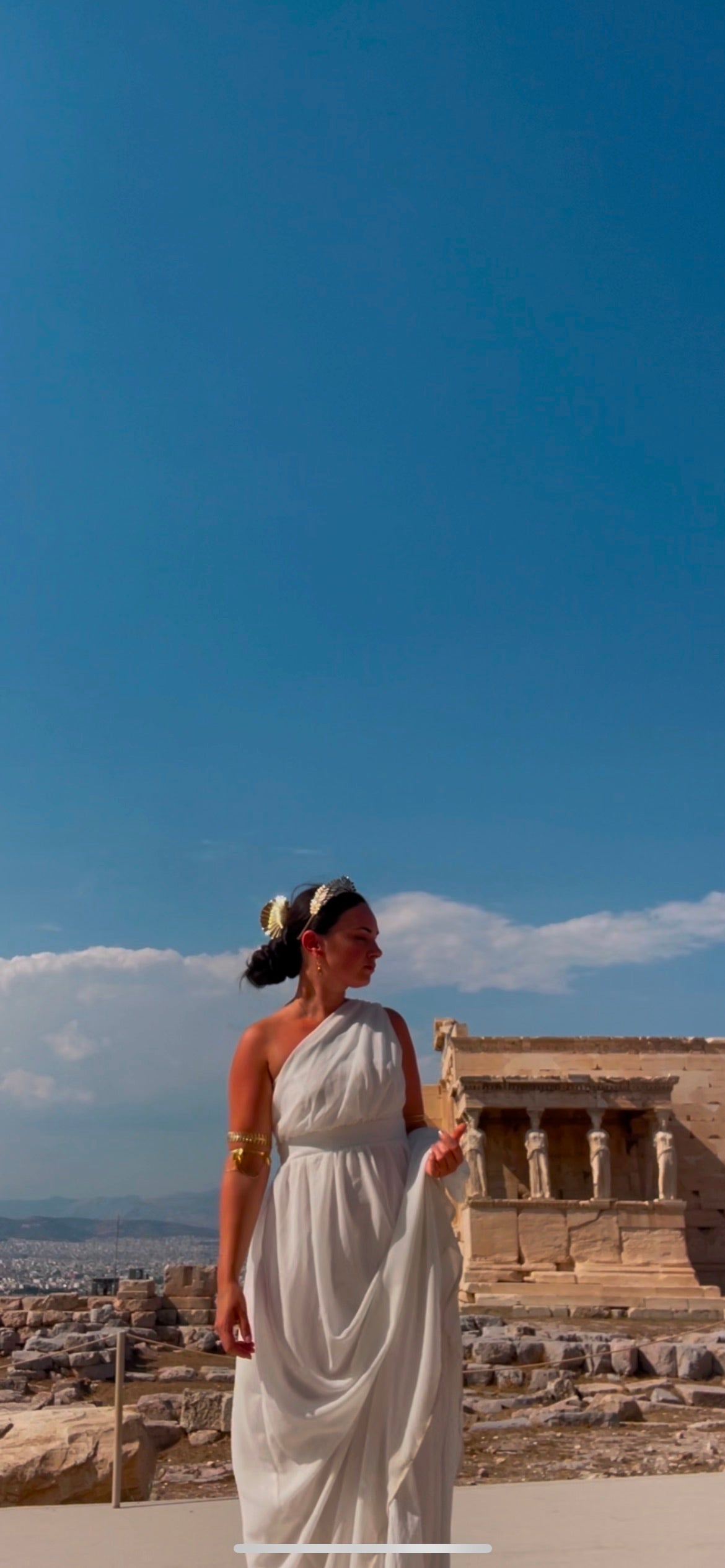 Greek goddess Ancient Greece/Rome one shoulder chiffon dress, Halloween /photoshoot outfit