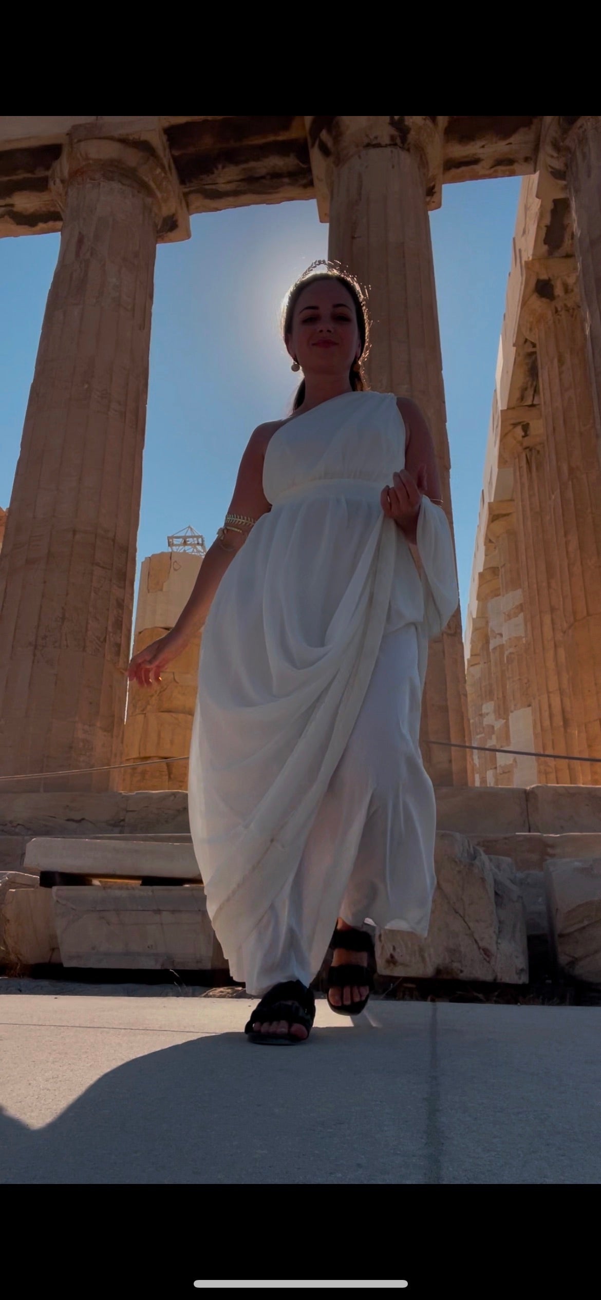 Greek goddess Ancient Greece/Rome one shoulder chiffon dress, Halloween /photoshoot outfit