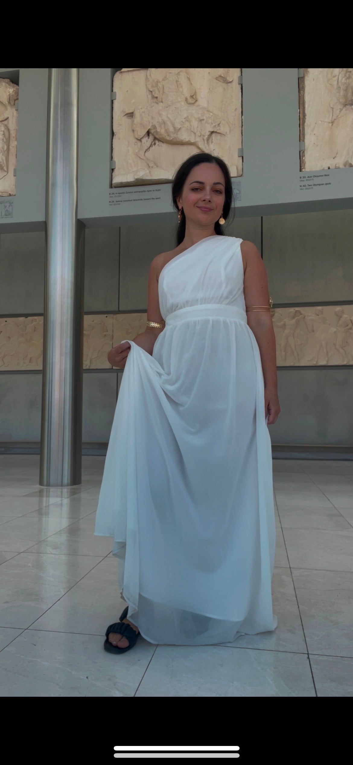 Greek goddess Ancient Greece/Rome one shoulder chiffon dress, Halloween /photoshoot outfit