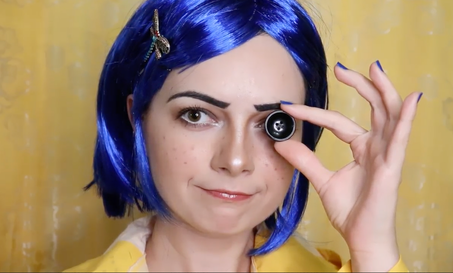 Fantasy cartoon inspired blue short bob Halloween wig ,photoshoot synthetic cape wig