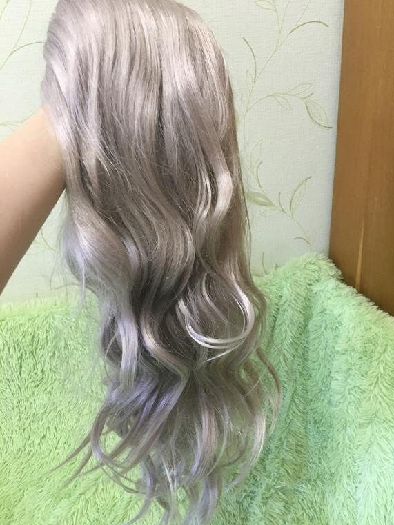 Grey ombre wig with cap, grey wavy hair, reliable cap, women wig, fashion accessory, hair care