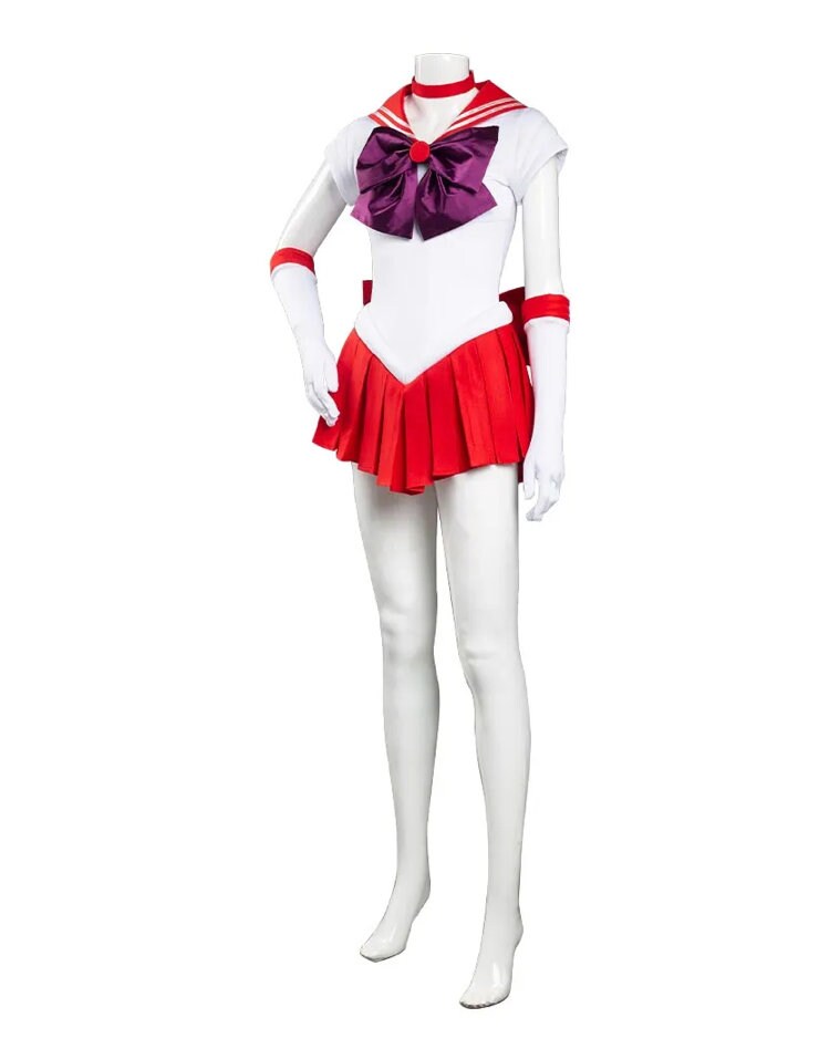 Custom made Hino Rei Cosplay Costume Sailor Anime Moon Fantasy Cute Sexy Women Halloween Carnival Outfits For Ladies Role Play New