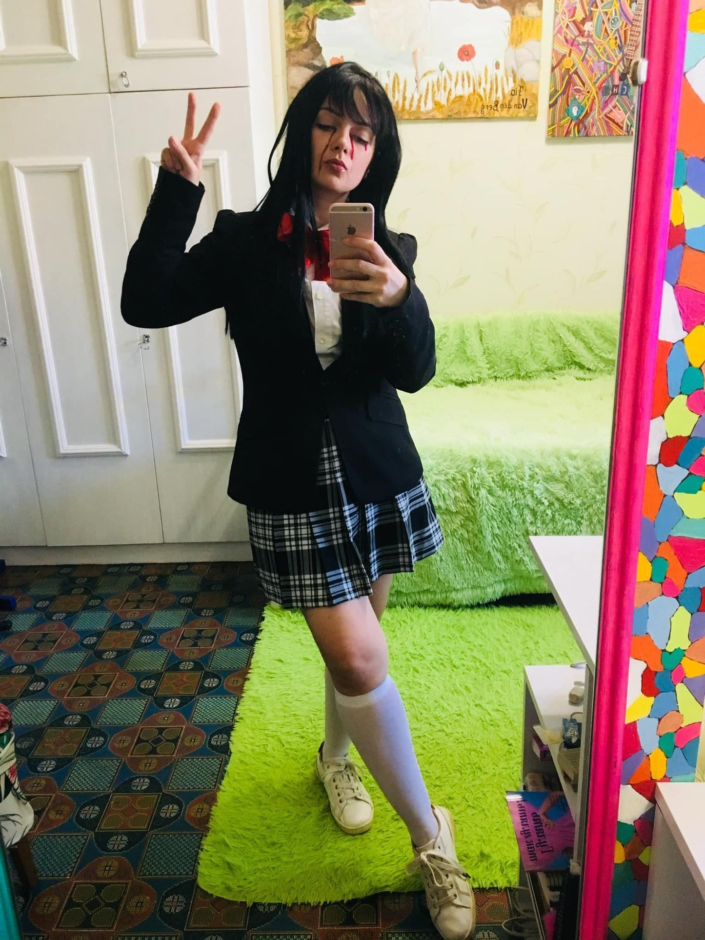 Custom Made Kill Bill The Bride Beatrix Kiddo yellow jumpsuit Gogo Yubari school girl uniform fashion female cosplay
