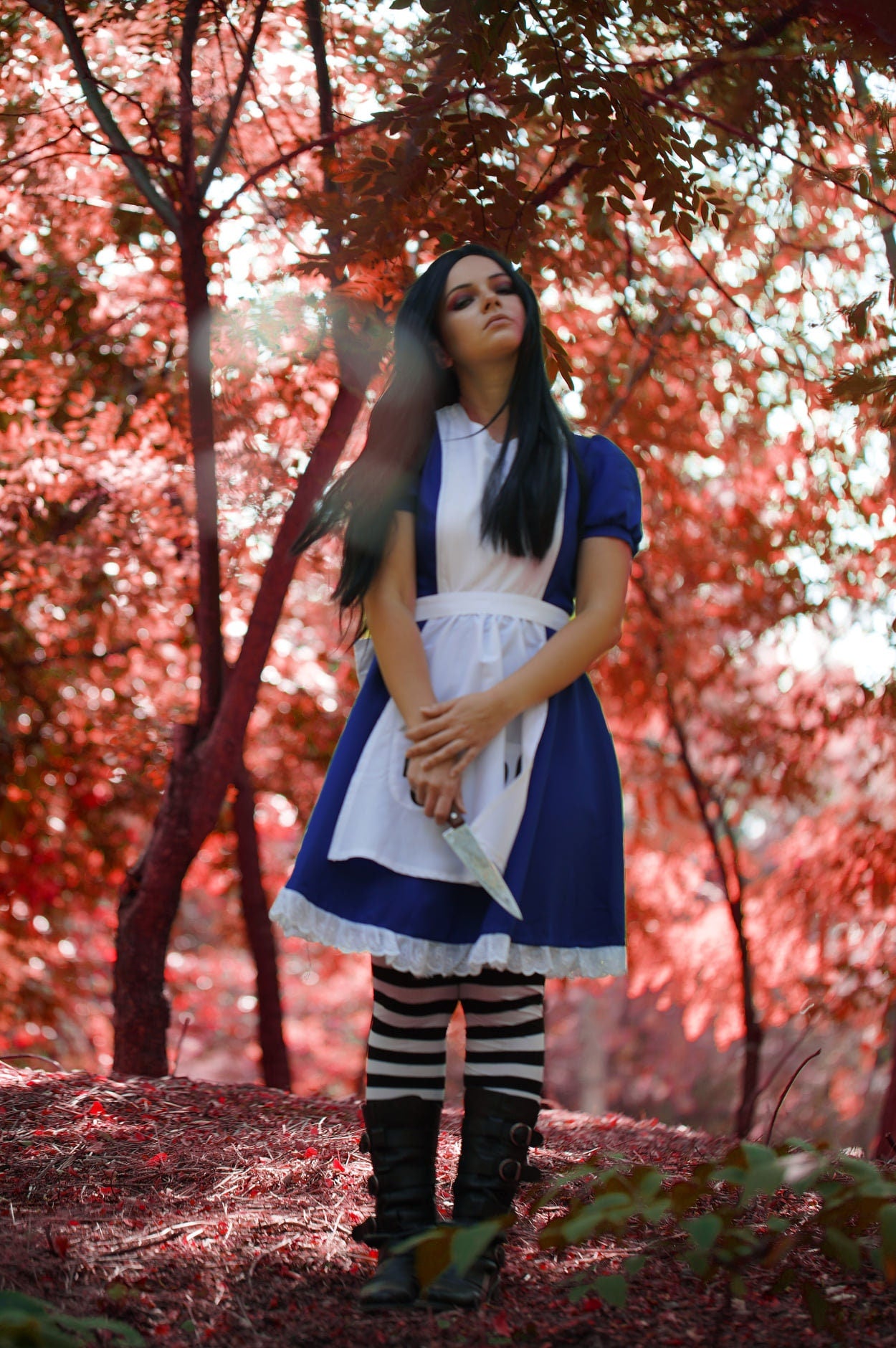 Custom made High Quality American Mcgee Alice Dress Cosplay Costume Handmade Clothes Customizable Alice in Wonderland