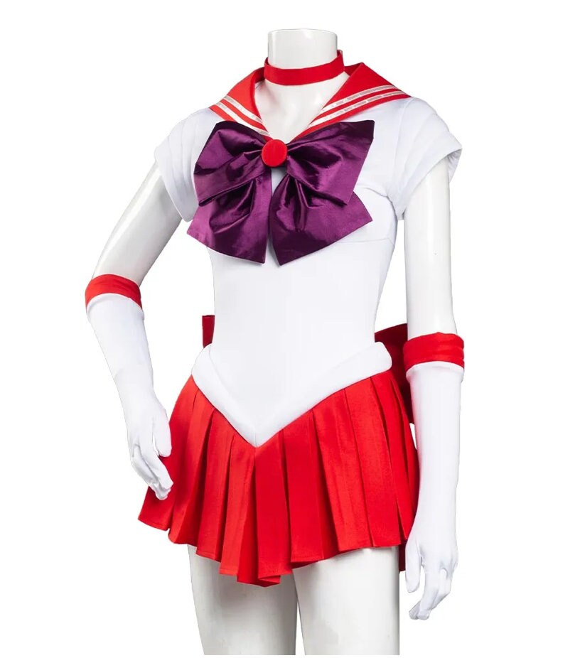 Custom made Hino Rei Cosplay Costume Sailor Anime Moon Fantasy Cute Sexy Women Halloween Carnival Outfits For Ladies Role Play New