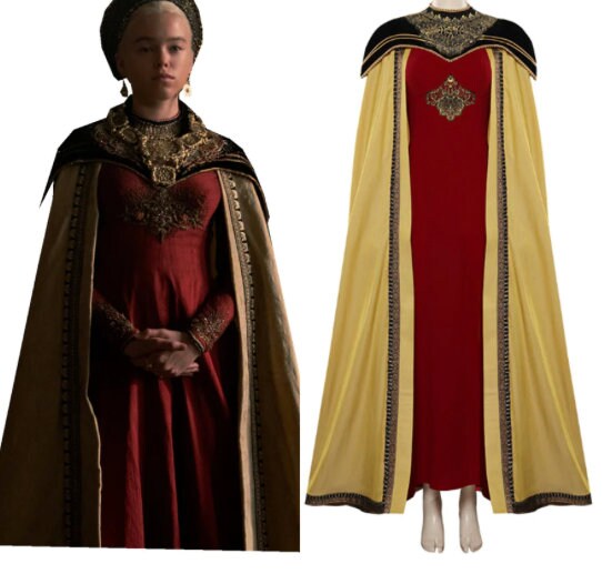 House COS Dress Dragon Season 1 Rhaenyra Cosplay Costume Outfits Halloween Carnival Suit Role Play New Women's Dress Clothing