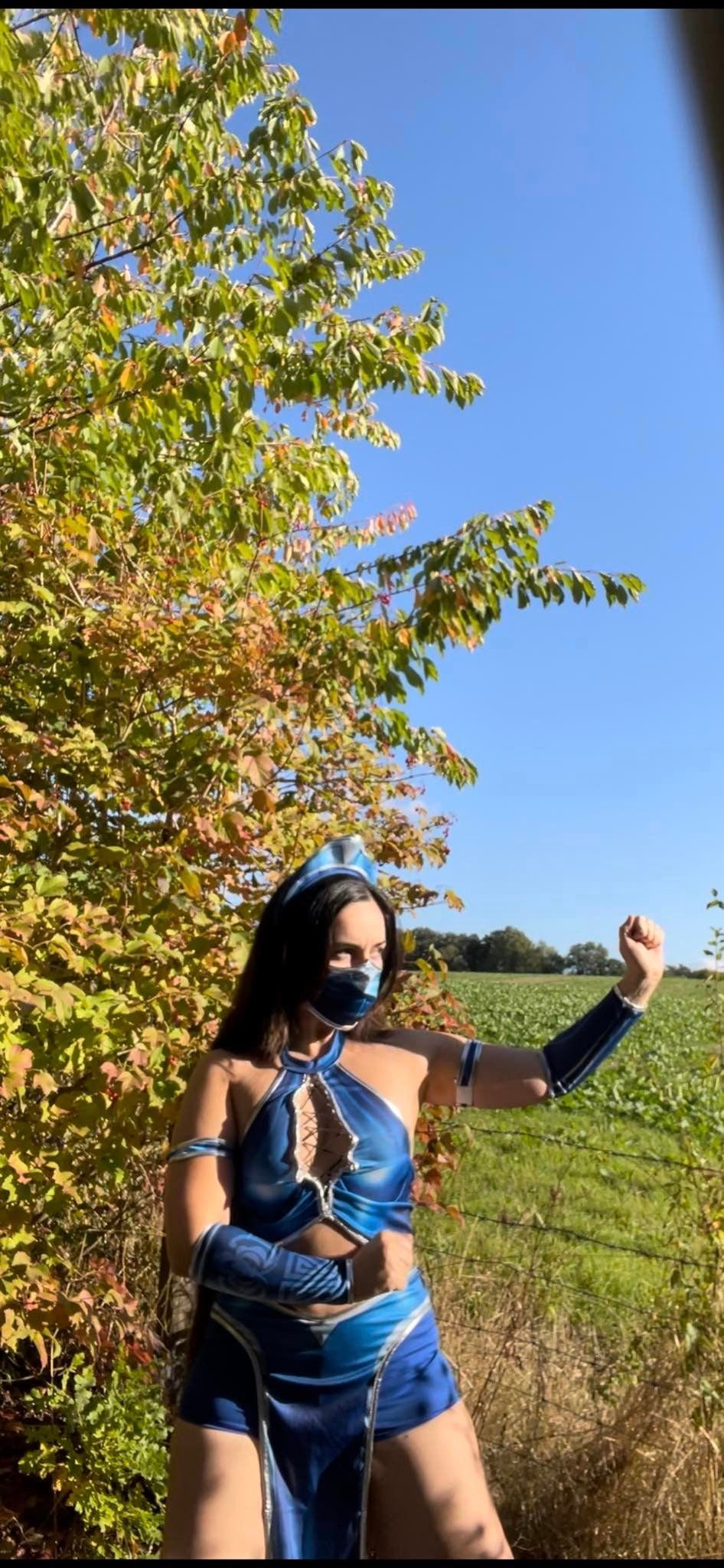Custom made Mortal Kombat Cosplay Costume KITANA, Mileena Outfits Women Video Game Halloween Carnival Party Clothes Ladies Fashion