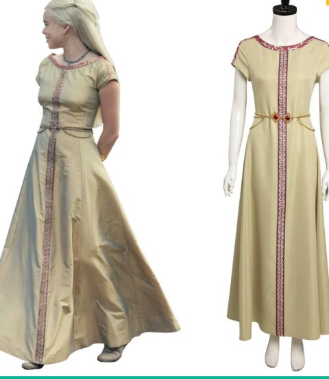 House COS Dress Dragon Season 1 Rhaenyra Cosplay Costume Outfits Halloween Carnival Suit Role Play New Women's Dress Clothing