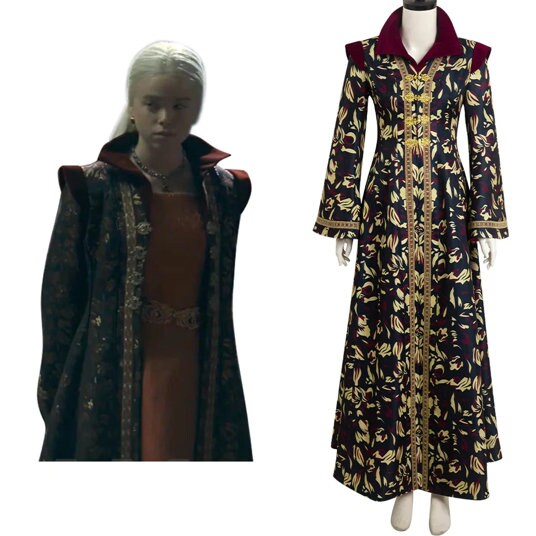 House COS Dress Dragon Season 1 Rhaenyra Cosplay Costume Outfits Halloween Carnival Suit Role Play New Women's Dress Clothing