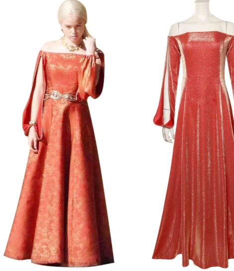 House COS Dress Dragon Season 1 Rhaenyra Cosplay Costume Outfits Halloween Carnival Suit Role Play New Women's Dress Clothing