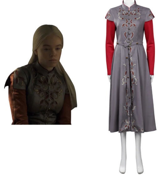 House COS Dress Dragon Season 1 Rhaenyra Cosplay Costume Outfits Halloween Carnival Suit Role Play New Women's Dress Clothing
