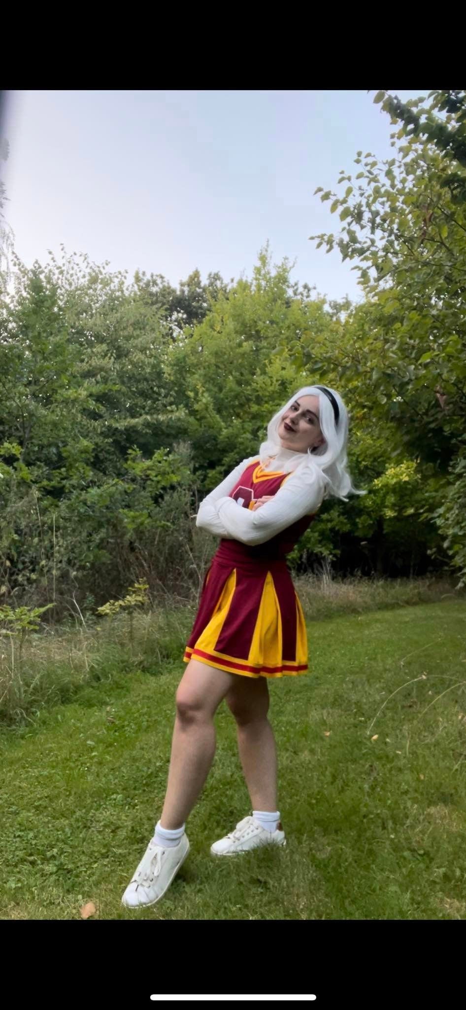 Custom styled white curly wavy wig Sabrina Spellman Chilling adventures of Sabrina, Sabrina teenage witch,Women's cosplay