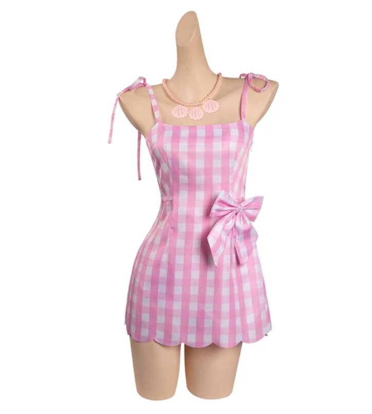 Custom made Cosplay cowgirl Doll Dress Margo,Pink plaid dress, Costume Robie Pink, Gingham Dress,Custom Size,Halloween Costume