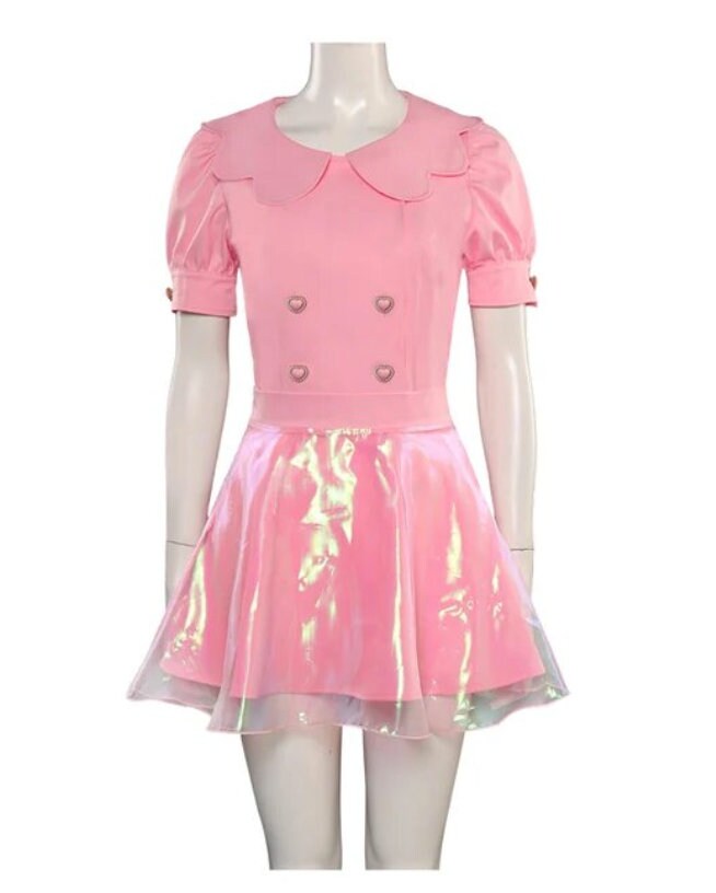 Custom made Cosplay cowgirl Doll Dress Margo,Pink plaid dress, Costume Robie Pink, Gingham Dress,Custom Size,Halloween Costume