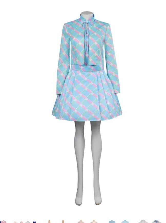 Custom made Cosplay cowgirl Doll Dress Margo,Pink plaid dress, Costume Robie Pink, Gingham Dress,Custom Size,Halloween Costume