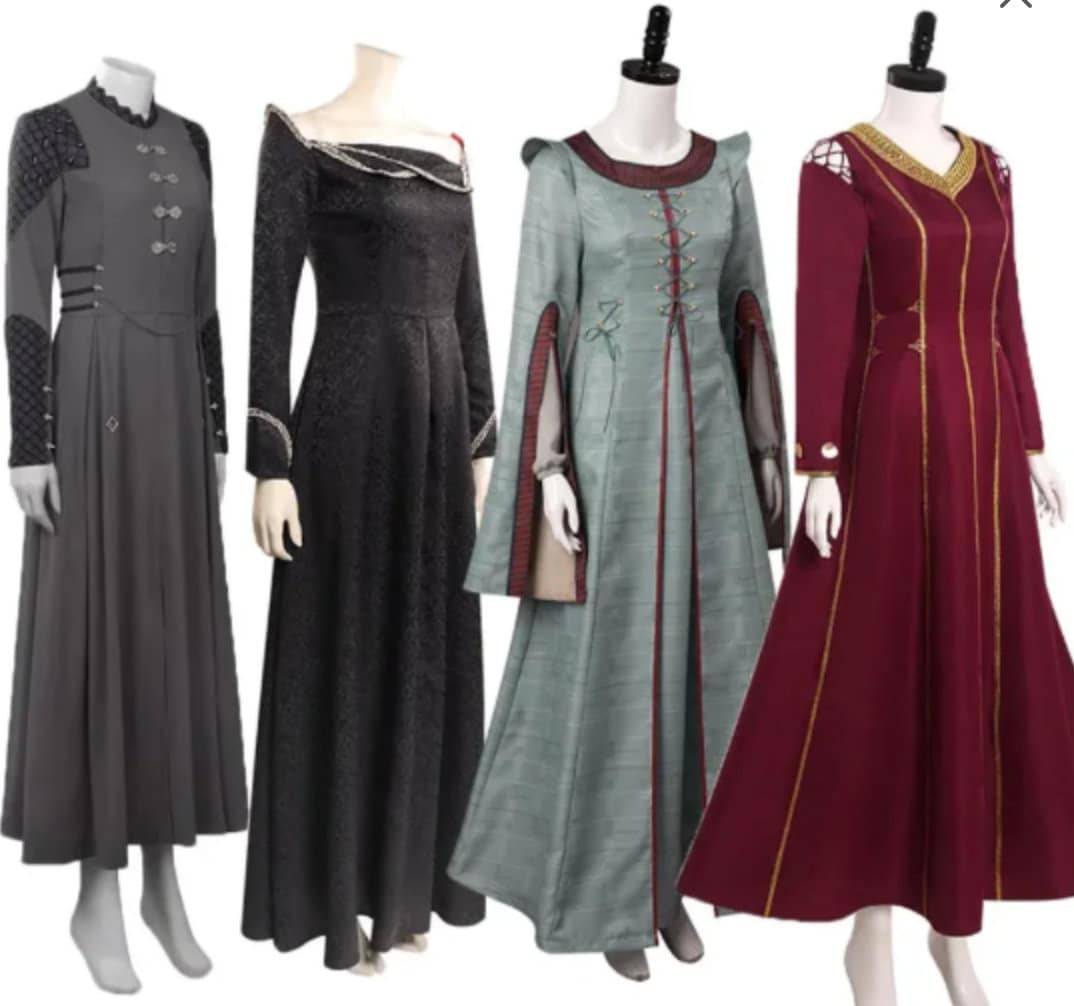 Custom made House medieval Dress Dragon Cosplay Costume Outfits Halloween Carnival Suit Role Play New Women's Dress Clothing