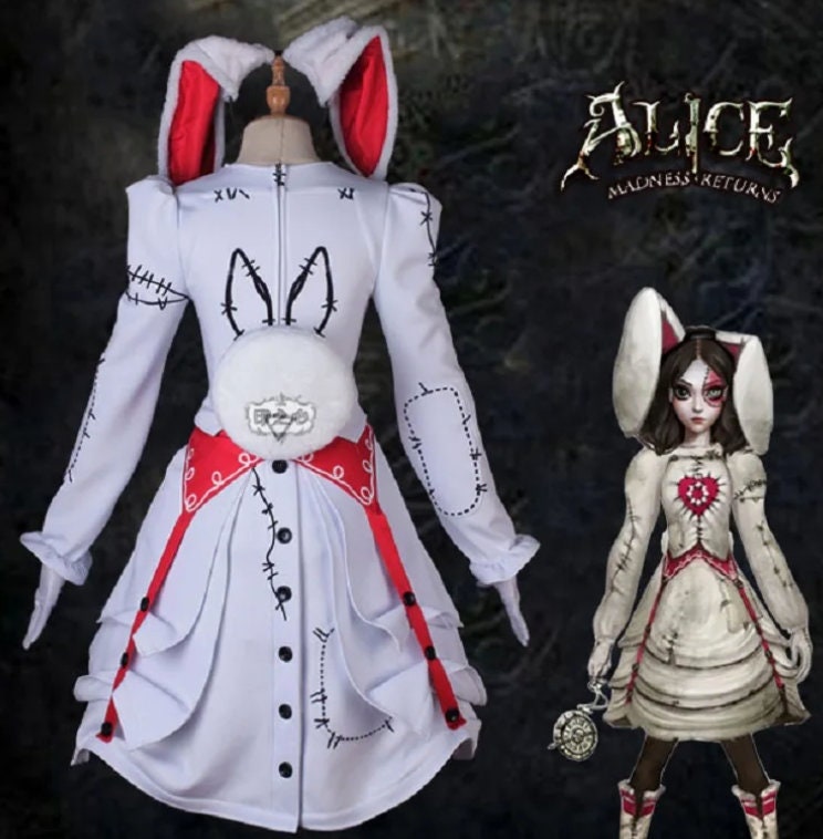 Custom made High Quality American Mcgee Alice Dress Cosplay Costume Handmade Clothes Customizable Alice in Wonderland