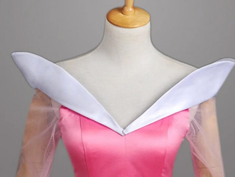 Halloween Adult Sleeping Beauty Blue Dress Princess Aurora Pink Dress Costume Deluxed Stage Dress S- XL Custom Order