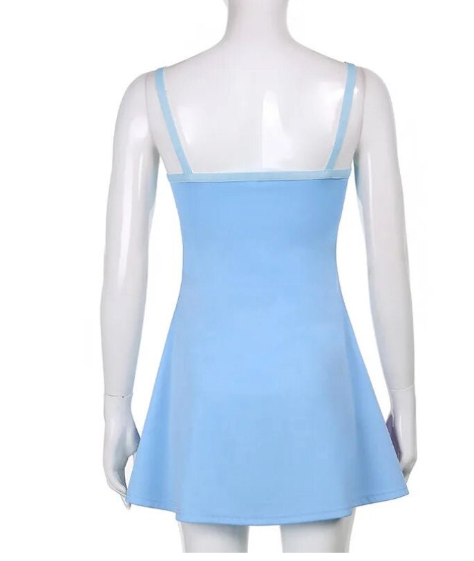 Custom made 13 to 30 Y2k bright fashion cut mini dress, Jenna Rink female cosplay
