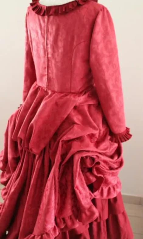 Enola Holmes cosplay dress Victorian Enola Holmes red, blue bustle ball dress 1880s red ball gown rococo dress gown custom made