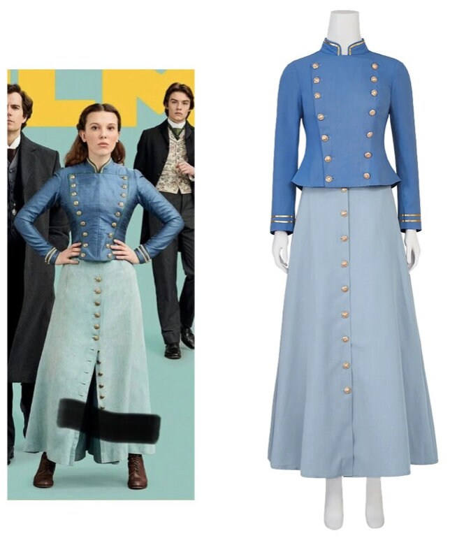 Enola Holmes cosplay dress Victorian Enola Holmes red, blue bustle ball dress 1880s red ball gown rococo dress gown custom made
