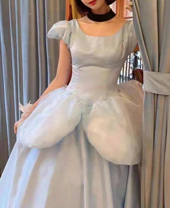 Custom made Disney Princess Movie Cinderella Cosplay Costumes Adult Women Female Cosplay Blue /Brown Dress Halloween Carnival Clothing