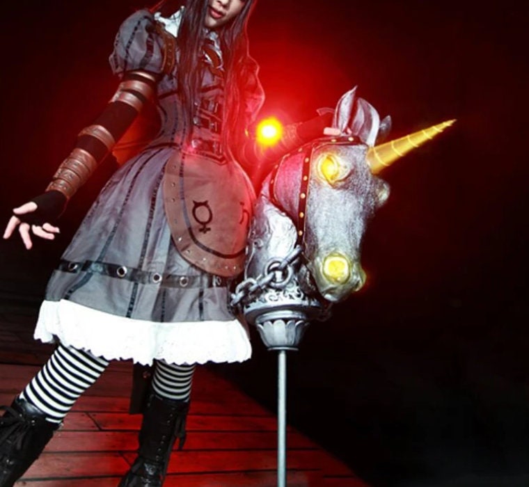 Custom made High Quality American Mcgee Alice Dress Cosplay Costume Handmade Clothes Customizable Alice in Wonderland