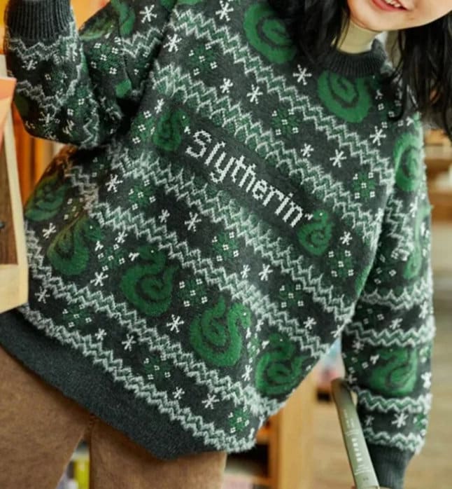 Women sweaters pullover Harry Potter Gryffindor Ravenclaw Hufflepuff Slytherin knitting loose stripe fitting sweater pull sweaters for women