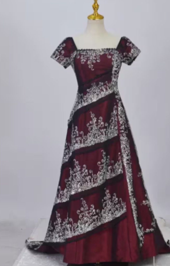 Historical custom made dress fashion 1900s-1910s romantic cruise dress