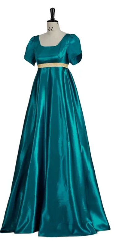 Custom made Bridgerton TV Daphne Penelope Cosplay Costume Women Regency Blue Dress Lace Puff Sleeve Gown Princess Ball Dresses Outfits