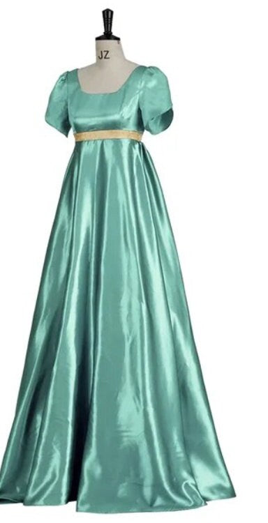 Custom made Bridgerton TV Daphne Penelope Cosplay Costume Women Regency Blue Dress Lace Puff Sleeve Gown Princess Ball Dresses Outfits