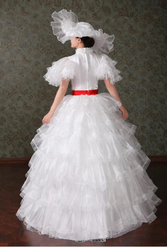 Custom made Gone With The Wind Scarlett O'hara Cosplay Vivien Leigh Movie Costume Floral Dress Ball Gown 19 Century Women Dresses