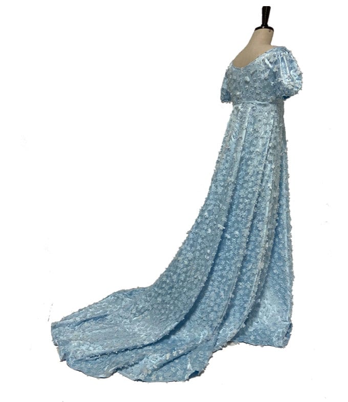 Custom made Bridgerton TV Daphne Penelope Cosplay Costume Women Regency Blue Dress Lace Puff Sleeve Gown Princess Ball Dresses Outfits