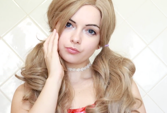 Natural everyday long blonde wavy wig, secure wig with cap, light blonde wig, women hair care, long blonde wig
