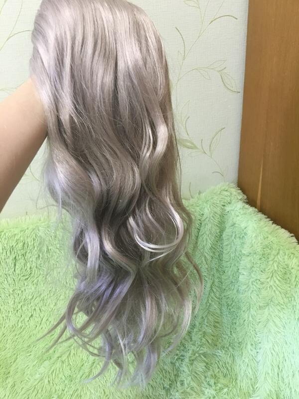 Grey ombre wig with cap, grey wavy hair, reliable cap, women wig, fashion accessory, hair care