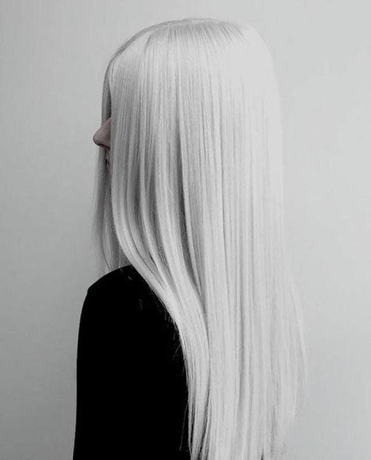 Arctic White blonde wig, women's wig, long white wig, haircare, white blonde hair,cap included