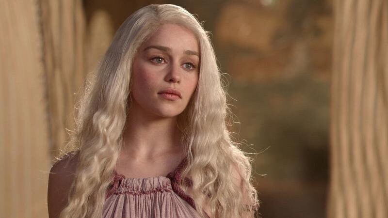 Daenerys Targaryen cosplay blonde wavy wig, styled, women haircare, game of thrones cosplay, mother of dragons,Khaleesi wig