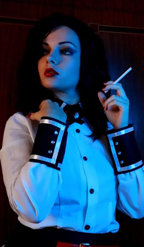 Elizabeth Burial at sea video game Bioshock noir cosplay, sexy women cosplay, office style costume