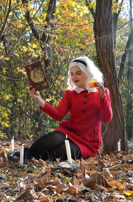 Custom Made Red dress Sabrina Spellman ,Sabrina outfit , Chilling adventures of Sabrina , Sabrina cosplay Halloween costume Cosplay