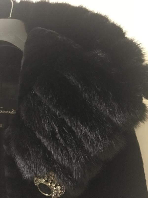 Luxury muton\mink furcoat with crystals, real fur, fur coat women, outwear, long fur coat