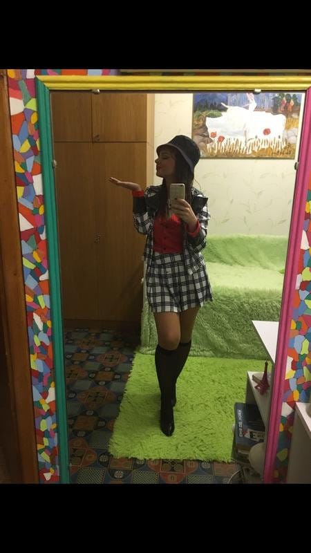 Dionne clueless cosplay , school uniform outfit, fashion 90s , black white blazer&skirt, fashion movie