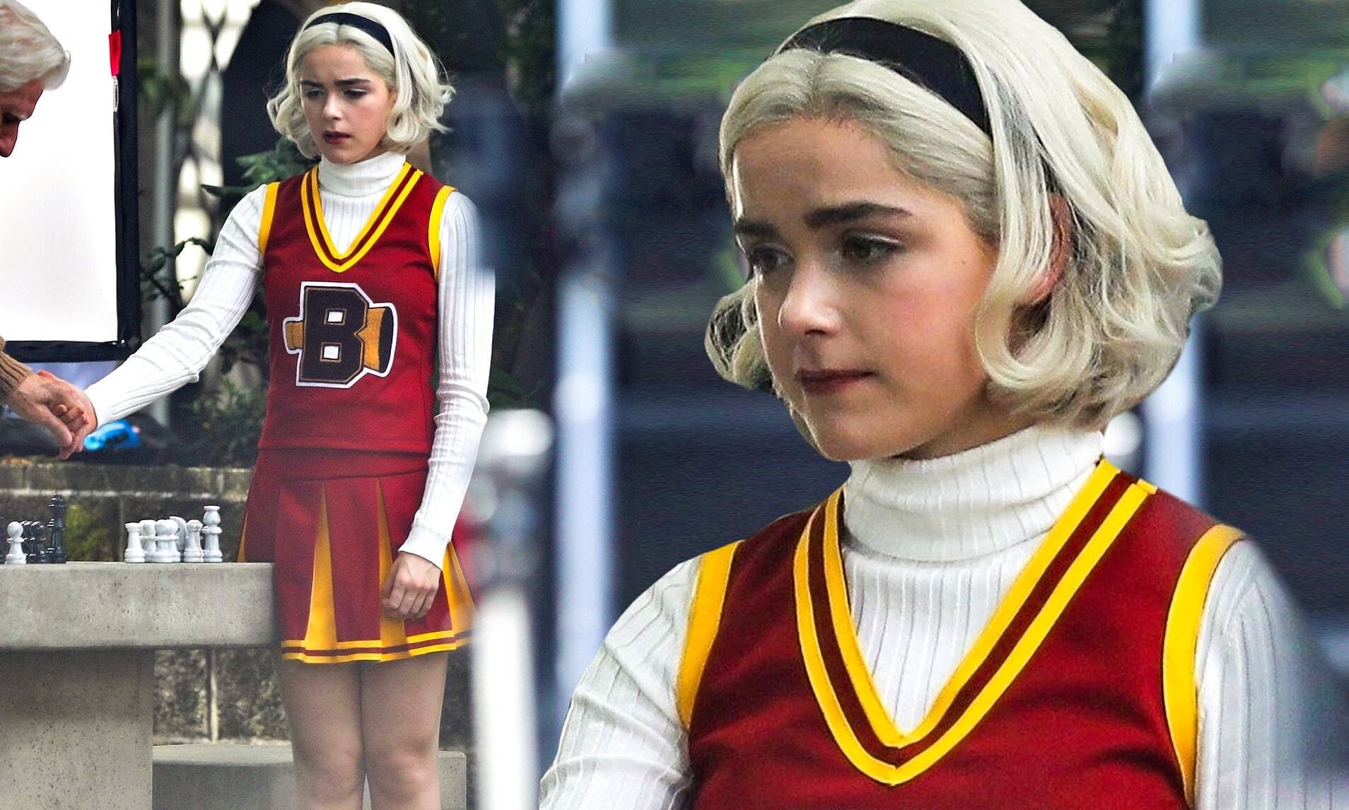 Chilling Adventures of Sabrina Cheerleader Costume Sabrina Spellman Cosplay Dress Baxter High School Cheerleading Uniforms Women