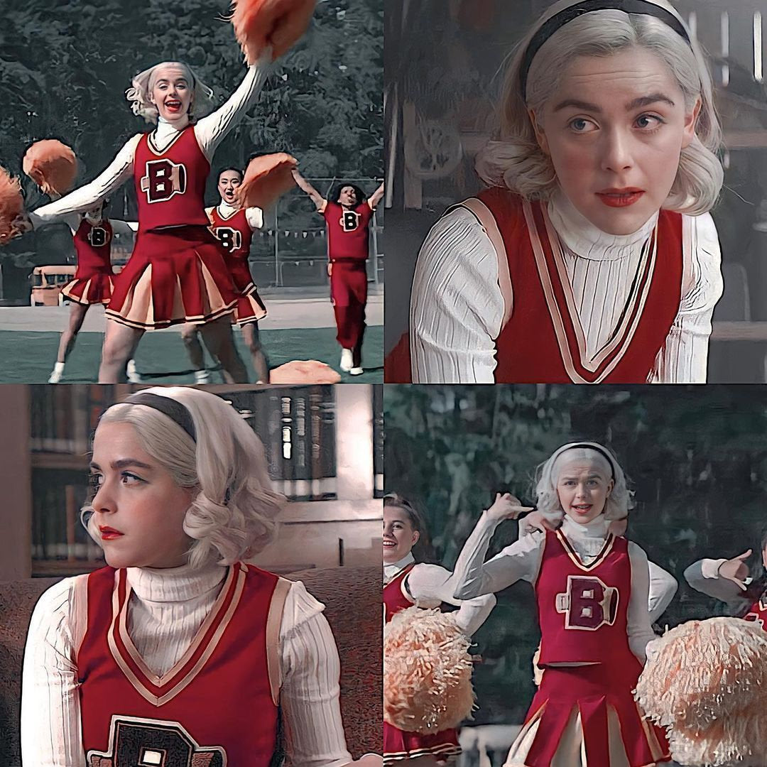 Chilling Adventures of Sabrina Cheerleader Costume Sabrina Spellman Cosplay Dress Baxter High School Cheerleading Uniforms Women