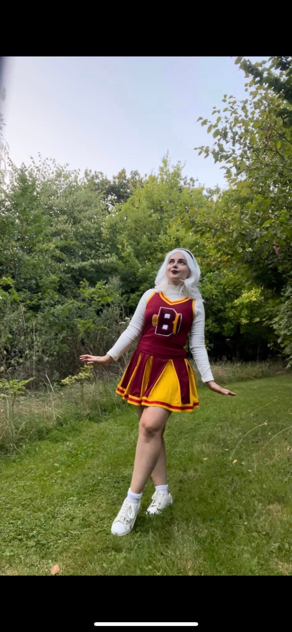 Chilling Adventures of Sabrina Cheerleader Costume Sabrina Spellman Cosplay Dress Baxter High School Cheerleading Uniforms Women