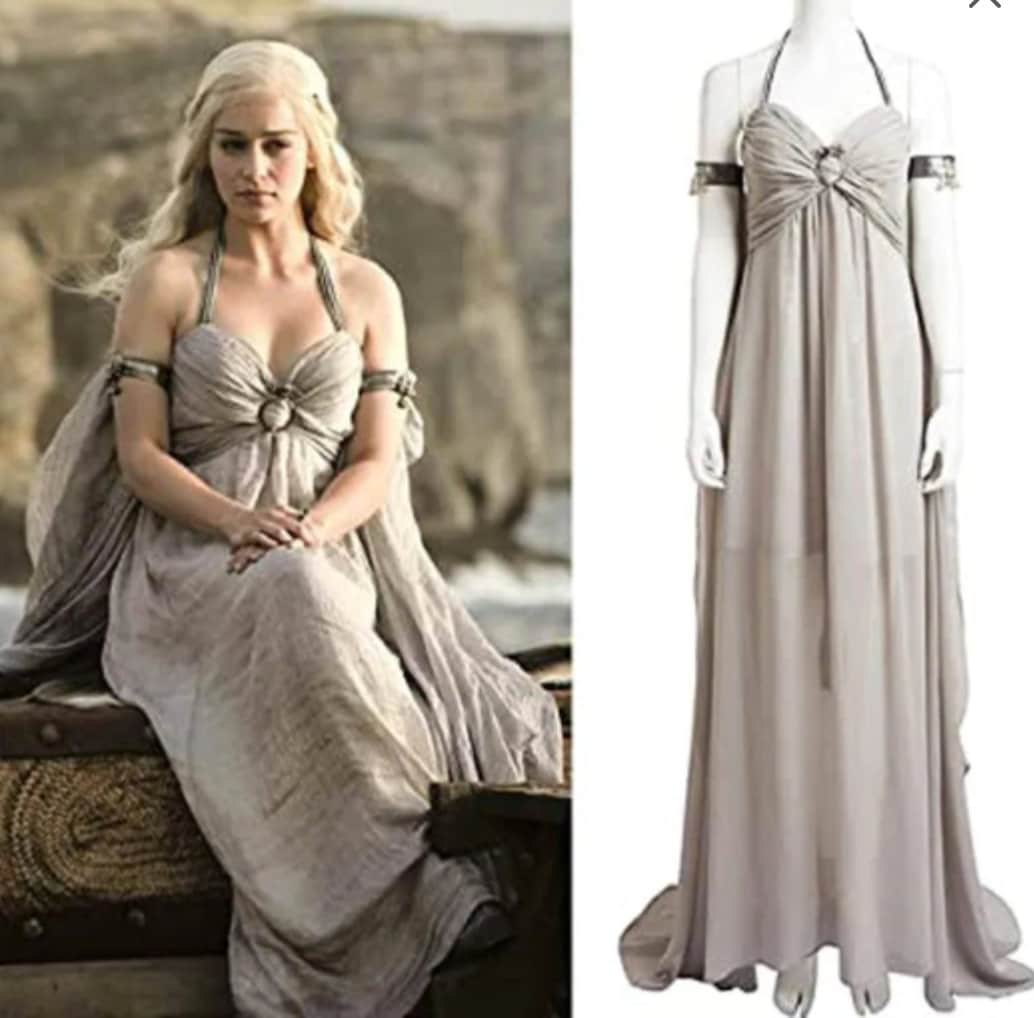 Custom made Daenerys cosplay, bridal long wedding dress, Mother of dragons cosplay, medieval style female outfit