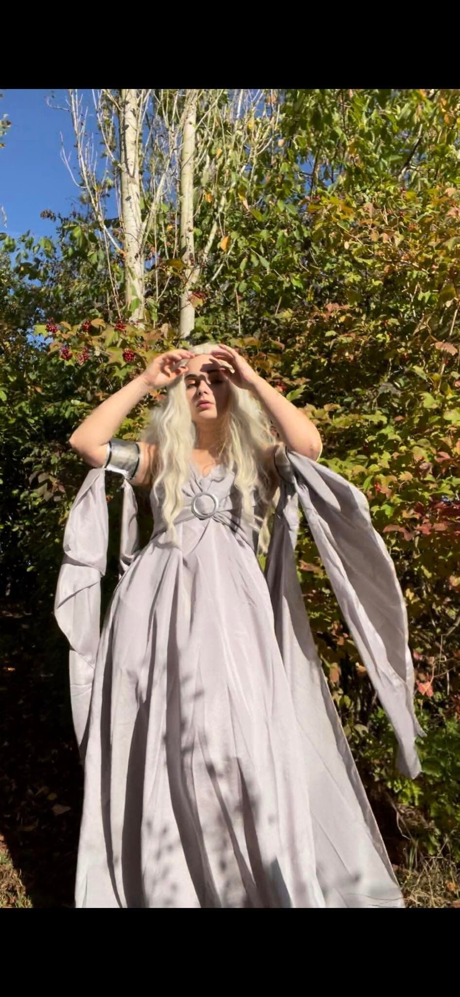 Custom made Daenerys cosplay, bridal long wedding dress, Mother of dragons cosplay, medieval style female outfit