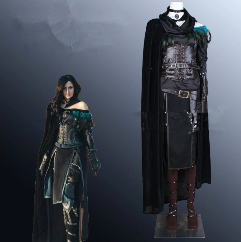 Custom made Yennefer, Ciri Cosplay Costume Game Witcher Wizard Women Top Skirt Outfits Halloween Party Clothes For Ladies Role Play Fashion