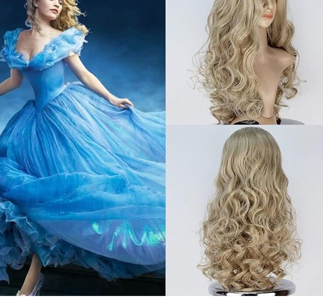 Custom styled Princess Disney Wig for Aurora,Belle, Ariel,Cinderella,Snow White,Rapunzel,Mulan,Pocahontas,Anna,Elsa Girl Women Wigs Cosplay