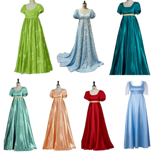 Custom made Bridgerton TV Daphne Penelope Cosplay Costume Women Regency Blue Dress Lace Puff Sleeve Gown Princess Ball Dresses Outfits